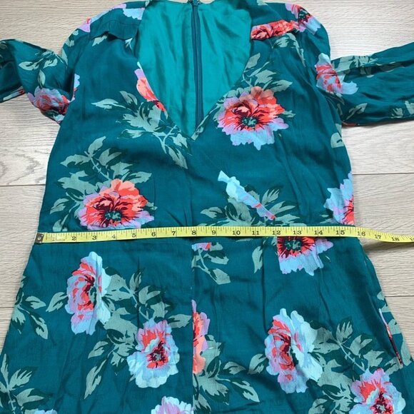 Minkpink Ruffled Floral Green Romper - Picture 9 of 10